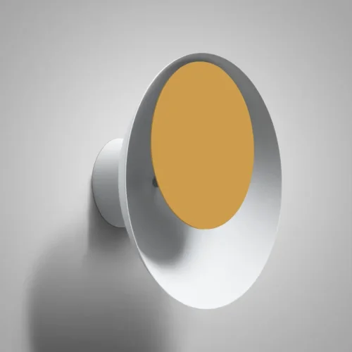 Бра TWIRL D25 White/Yellow 204161-26 ImperiumLoft белый на 1 лампу, основание жёлтое в стиле современный 