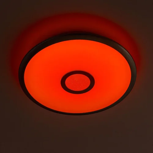 Светильник потолочный LED с пультом с Алисой Старлайт Смарт CL703A31G Citilux белый 1 лампа, основание хром в стиле современный хай-тек с пультом голосовое управление яндекс алиса фото 3