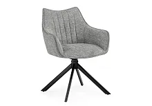 Стул на металлокаркасе Denever gray / black 15836 Woodville, серый/текстиль, ножки/металл/чёрный, размеры - ****580*610мм