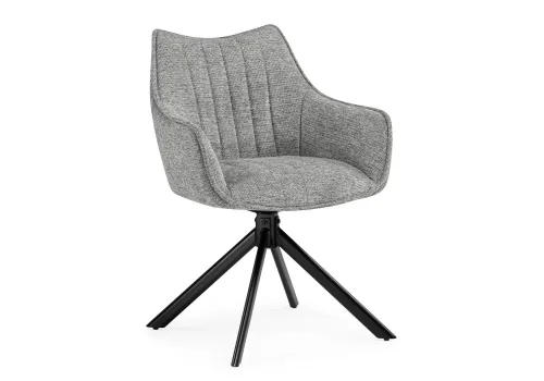 Стул на металлокаркасе Denever gray / black 15836 Woodville, серый/текстиль, ножки/металл/чёрный, размеры - ****580*610мм