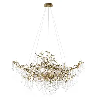 Люстра подвесная Coral 10351/1000L AB LOFT IT прозрачная на 10 ламп, основание античное бронза в стиле арт-деко флористика современный ветви