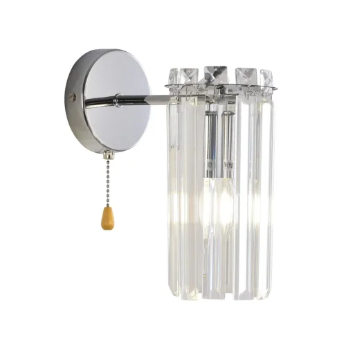 Бра с выключателем Favla 8348/1W Lumion прозрачный на 1 лампу, основание хром в стиле классический фото 5 Бра с выключателем Favla 8348/1W Lumion прозрачный на 1 лампу, основание хром в стиле классический фото 5