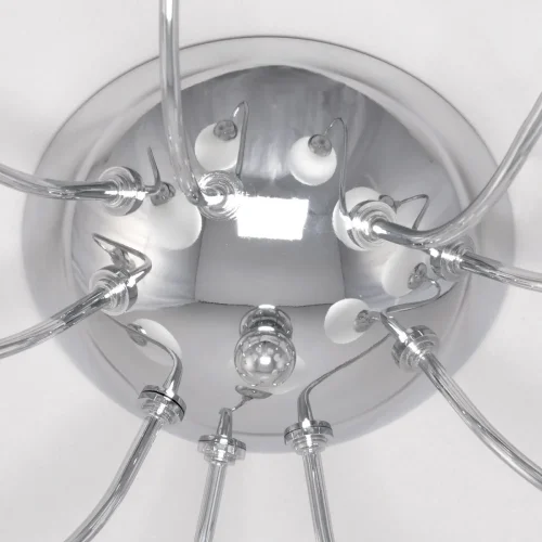 Люстра потолочная Лучиана CL147191 Citilux белая на 9 ламп, основание хром в стиле современный шар фото 5