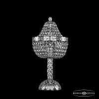 Настольная лампа 19111L4/H/20IV Ni Bohemia Ivele Crystal прозрачная 3 лампы, основание никель металл в стиле классика sp
