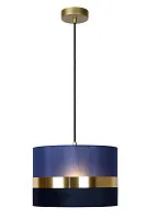 Светильник подвесной Extravaganza Tusse 10409/01/35 Lucide синий 1 лампа, основание золотое в стиле современный 