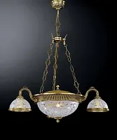 Люстра подвесная  L 6202/3+3 Reccagni Angelo белая на 6 ламп, основание античное бронза в стиле классический 