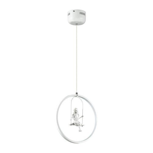Светильник подвесной LED Mia 3718/18L Lumion белый 1 лампа, основание белое в стиле минимализм ангел