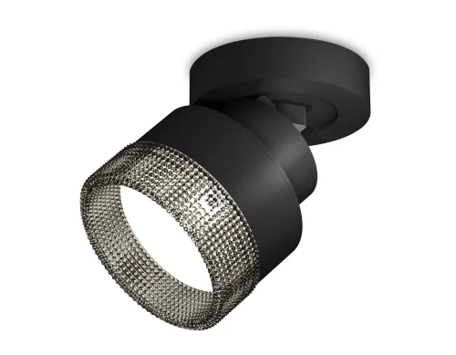 Светильник накладной XM8102041 Ambrella light чёрный 1 лампа, основание чёрное в стиле хай-тек круглый