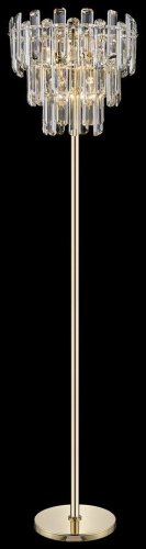 Торшер Lazzara WE107.06.305 Wertmark  прозрачный 6 ламп, основание золотое в стиле классический
