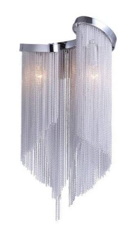 Бра  Multivello 1156-2W Favourite белый серый на 2 лампы, основание хром в стиле современный 