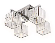 Люстра потолочная TR5213 Ambrella light прозрачная на 4 лампы, основание хром в стиле современный 