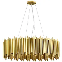 Люстра подвесная Savona 816202 Lightstar золотая на 20 ламп, основание золотое в стиле арт-деко 