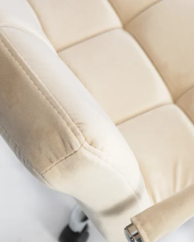 Офисное кресло набор 2 шт. SET-2 9400-LM TERRY, цвет сиденья бежевый велюр (MJ9-10), цвет основания хромированная сталь Dobrin, /велюр, ножки/металл/хром, размеры - 810*950***580*580 фото 8