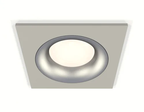 Светильник точечный XC7633004 Ambrella light матовый хром серый 1 лампа, основание чёрное в стиле хай-тек современный 