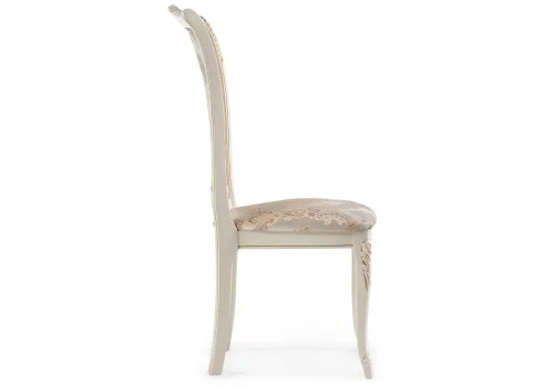 Деревянный стул Керия слоновая кость / ткань С65 499599 Woodville, бежевый/ткань, ножки/массив бука дерево/белый, размеры - ****480*600 фото 4