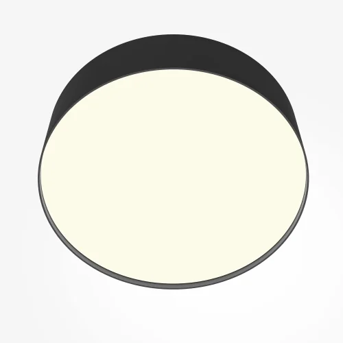 Светильник потолочный LED Zon C032CL-24W3K-RD-B Maytoni белый на 1 лампу, основание чёрное в стиле современный круглый тарелка фото 6