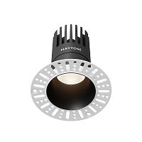 Светильник точечный Dip 4000K 15Вт 50° DL122-15W-4K-TRS-B Maytoni чёрный на 1 лампу, основание чёрное в стиле хай-тек современный круглый для затирки