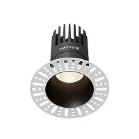 Светильник точечный Dip 4000K 15Вт 50° DL122-15W-4K-TRS-B Maytoni чёрный на 1 лампу, основание чёрное в стиле современный хай-тек круглый для затирки