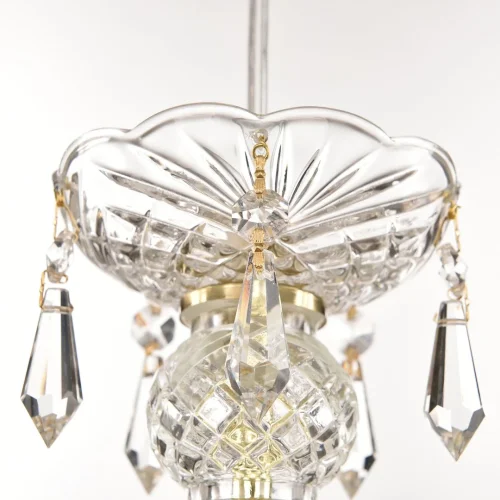 Светильник подвесной 14781P/22 G Drops Bohemia Ivele Crystal прозрачный 1 лампа, основание золотое в стиле классический r фото 2