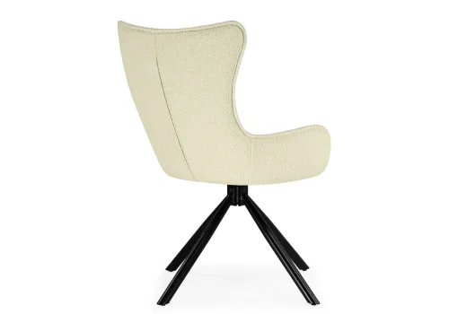 Стул на металлокаркасе Chicago cream / black 15829 Woodville, кремовый/велюр, ножки/металл/чёрный, размеры - ****550*550мм фото 4