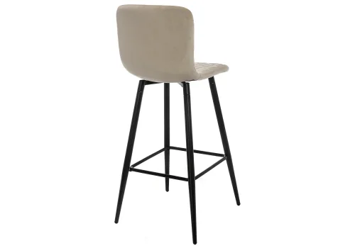 Барный стул Tarli бежевый 11540 Woodville, бежевый/велюр, ножки/металл/чёрный, размеры - ****480*480 фото 4