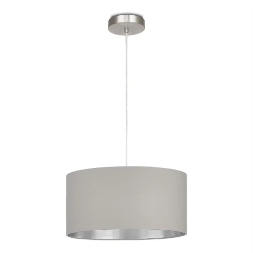 Светильник подвесной Brescia SLE300513-01 Evoluce серый 1 лампа, основание никель в стиле современный 