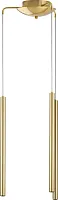 Светильник подвесной LED Tubo L3T747233 Lightstar золотой на 3 лампы, основание золотое в стиле минимализм современный трубочки