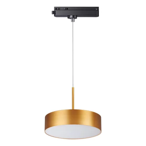 Трековый подвесной светильник однофазный LED Prometa 358769 Novotech матовый золото для шинопроводов серии Prometa матовый золото фото 4