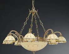 Люстра подвесная  L 7104/8+3 Reccagni Angelo бежевая на 11 ламп, основание золотое в стиле классический 