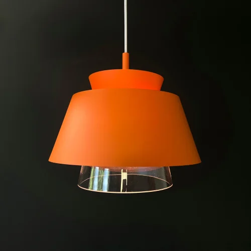 Светильник подвесной SOTA Оранж 178020-26 ImperiumLoft оранжевый 1 лампа, основание чёрное в стиле современный  фото 21