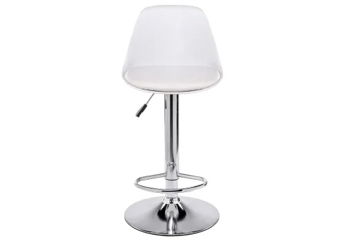 Барный стул Soft white 11878 Woodville, белый/искусственная кожа, ножки/металл/хром, размеры - *1030***380*380 фото 2