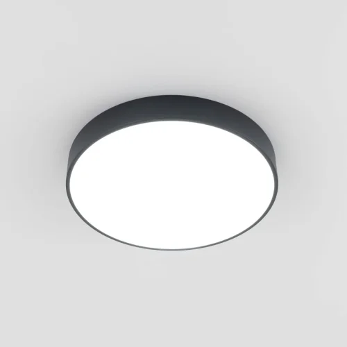Светильник потолочный LED RGB с пультом Купер CL72470G1 Citilux белый 1 лампа, основание чёрное в стиле современный хай-тек минимализм с пультом фото 3