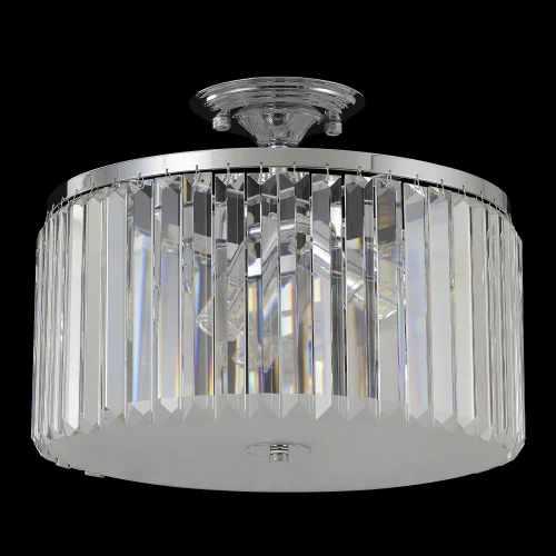 Светильник потолочный HILTON PL4 CHROME Crystal Lux прозрачный на 4 лампы, основание хром в стиле классический современный фото 2