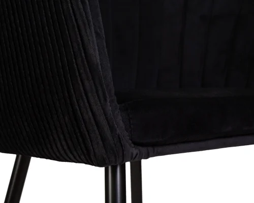 Стул обеденный 7305-LM MARY,  цвет сиденья черный (1922-21), цвет основания черный Dobrin, чёрный/велюр, ножки/металл/чёрный, размеры - ****510*510 фото 8