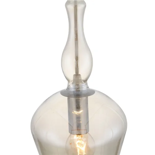 Светильник подвесной Biorno SL364.103.01 ST-Luce прозрачный янтарный 1 лампа, основание хром в стиле современный  фото 3