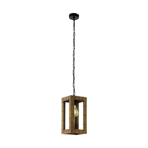 Светильник подвесной лофт Takhira 43015 Eglo чёрный 1 лампа, основание чёрное в стиле кантри лофт 