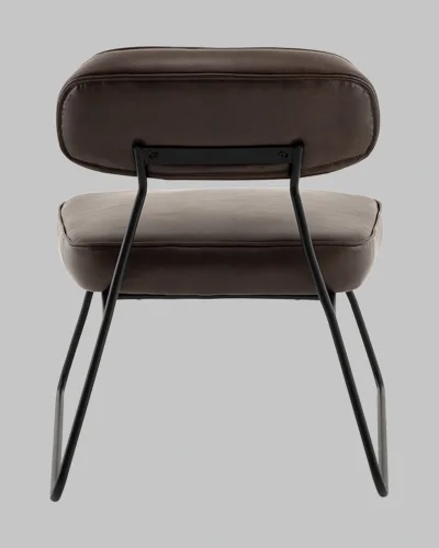 Кресло Kate new ткань экокожа коричневый УТ000041266 Stool Group, коричневый/экокожа, ножки/металл/чёрный, размеры - *740****мм фото 4