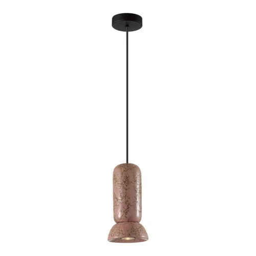 Светильник подвесной Kerama 5054/1C Odeon Light розовый 1 лампа, основание чёрное в стиле современный трубочки фото 3