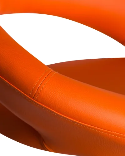 Стул барный 5001-LM MIRA,  цвет сиденья оранжевый, цвет основания хром Dobrin, оранжевый/экокожа, ножки/металл/хром, размеры - 790*1020***535*470 фото 7