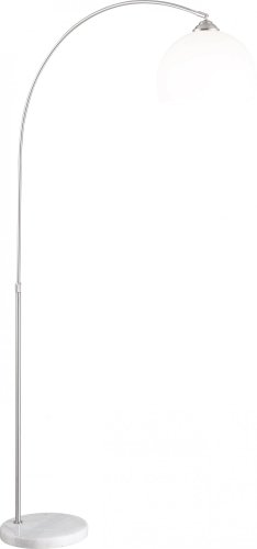 Торшер  Newcastle  58227  GLOBO  белый 1 лампа, основание матовое никель в стиле современный
