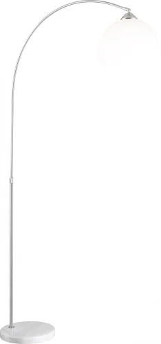 Торшер  Newcastle  58227  GLOBO  белый 1 лампа, основание матовое никель в стиле современный
