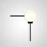 Бра Linge 167178-26 ImperiumLoft белый 1 лампа, основание чёрное в стиле современный молекула шар