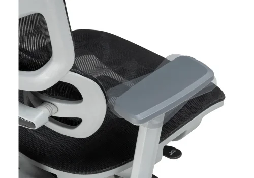 Компьютерное кресло Samur black / gray 15818 Woodville, чёрный/сетка, ножки/металл/хром, размеры - *1370***700*700 фото 14