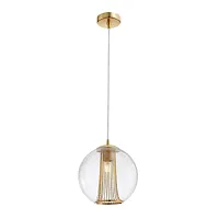 Светильник подвесной Funnel 2881-1P Favourite прозрачный 1 лампа, основание золотое в стиле современный 