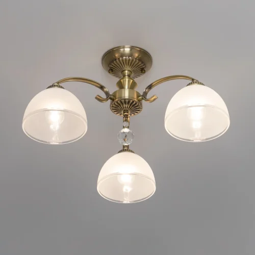 Люстра потолочная Франческа CL417133 Citilux белая на 75 ламп, основание бронзовое в стиле классический  фото 4