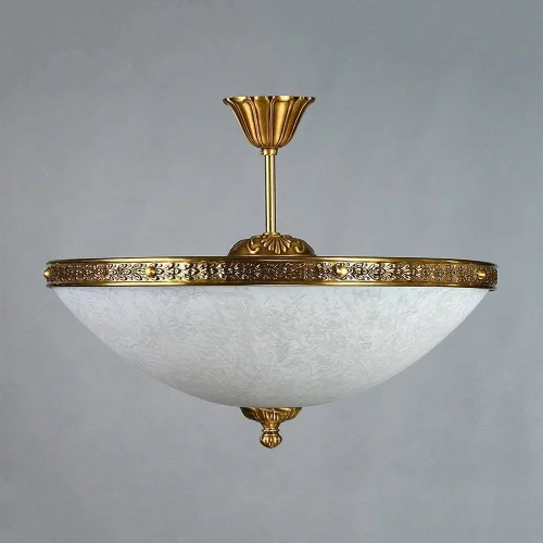 Люстра на штанге  SEVILLE 02140/50 PL AB AMBIENTE by BRIZZI белая на 8 ламп, основание бронзовое в стиле классический 