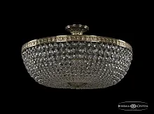Люстра потолочная хрустальная 19151/55IV G Bohemia Ivele Crystal прозрачная на 8 ламп, основание золотое в стиле классика sp