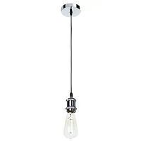 Светильник подвесной Electra A7002SP-1CC Arte Lamp без плафона на 1 лампу, основание хром в стиле лофт 