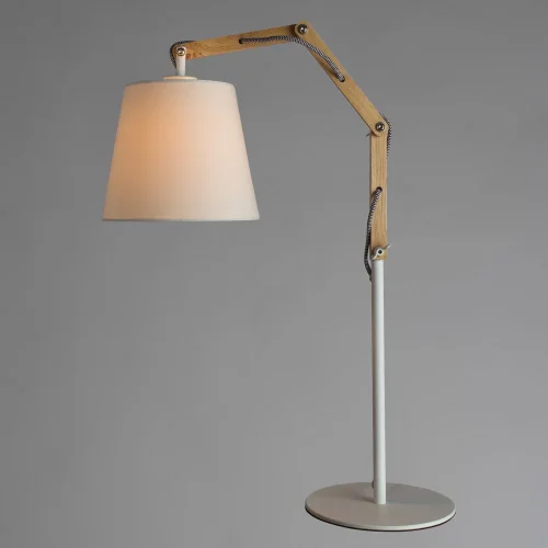 Настольная лампа PINOCCIO A5700LT-1WH Arte Lamp белая 1 лампа, основание белое мдф металл в стиле современный  фото 2
