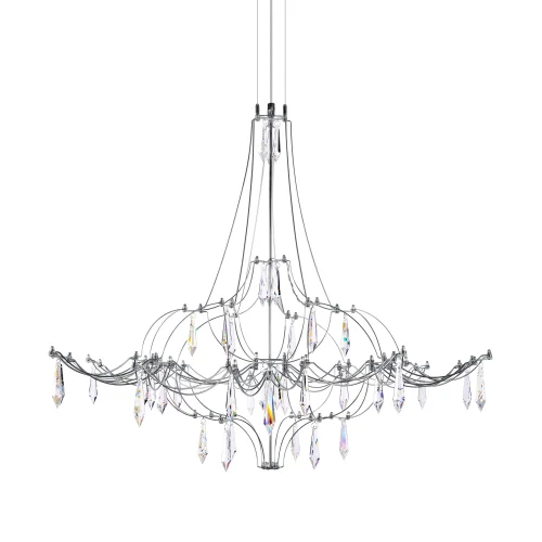 Люстра подвесная ЛЕД Мира / Mira 10588/800 Silver Asfour LOFT IT прозрачная на 1 лампу, основание серебряное в стиле арт-деко капли фото 3 Люстра подвесная ЛЕД Мира / Mira 10588/800 Silver Asfour LOFT IT прозрачная на 1 лампу, основание серебряное в стиле арт-деко капли фото 3